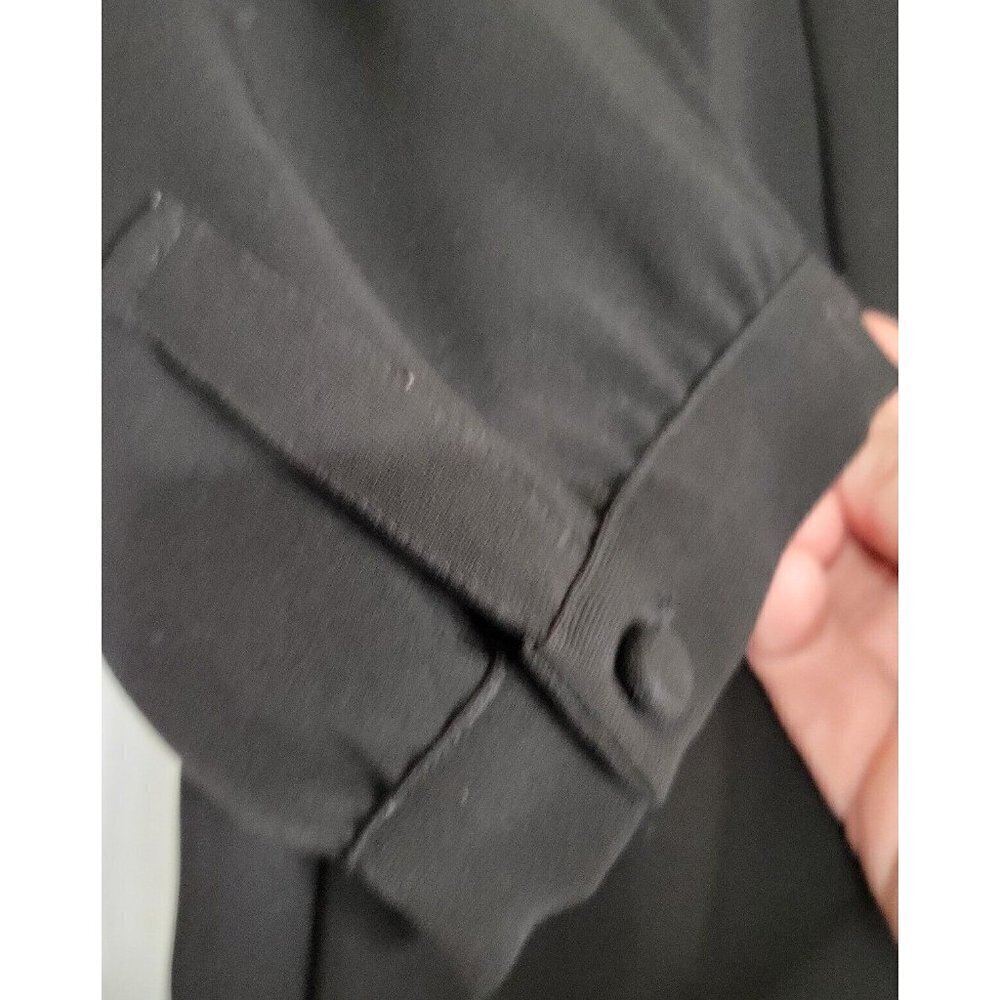 J. Crew Black Sheath Dress Womens Sz 4 Lined Business Casual v-neck mid length - Picture 3 of 5